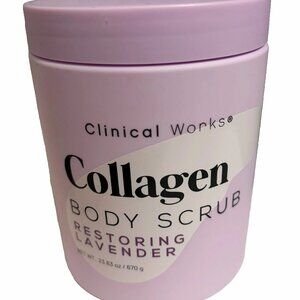 Clinical Works Collagen Body Scrub Lavender Exfoliating Skin Polish 23.6oz